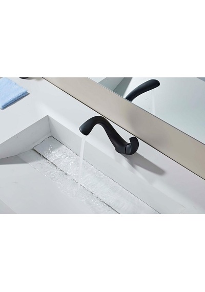 Elıte Kısa Lavabo Bataryası Mat Sıyah Siyah