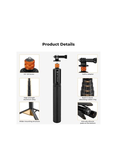 47.2/120cm Görünmez Selfie Stick Tripod, Uzatma Uzun Kutup Diğer