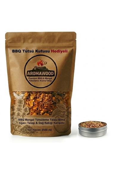 Elma Ağacı & Dağ Kekiği Özü Tütsüleme Talaşı Mangal & Bbq Barbekü İçin Yoğun Aroma