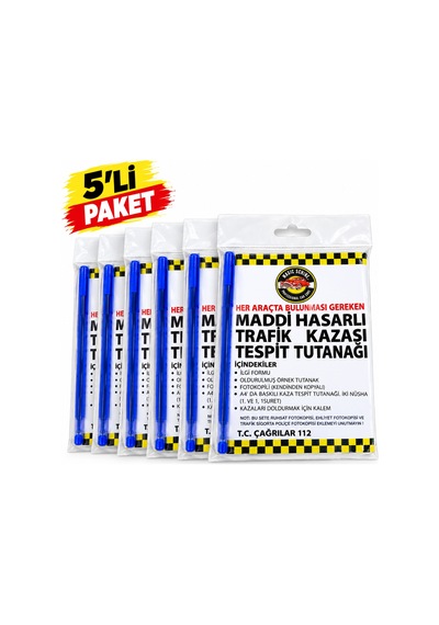5'li Kaza Tespit Tutanağı Otokopili