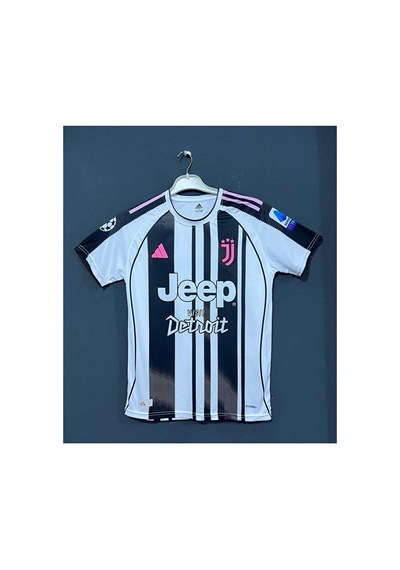 Juventus 2025-2026 İç Saha Kenan Yıldız Forması Pembe/siyah Çok Renkli