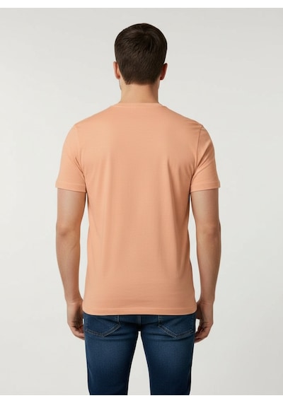 Vigoss Erkek Battal O Yaka Basıc T-shırt B3124-03370 Açık Turuncu