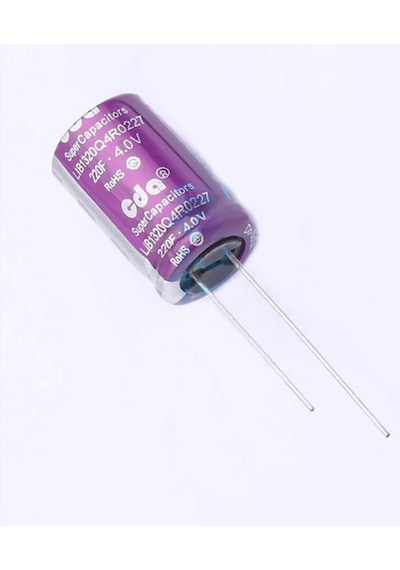 220f 4v 5a Süpercap 13x20mm Dıp Süper Kapasitör Enerji Depolama Güneş Rüzgar Akü Batarya Güç Kaynağı