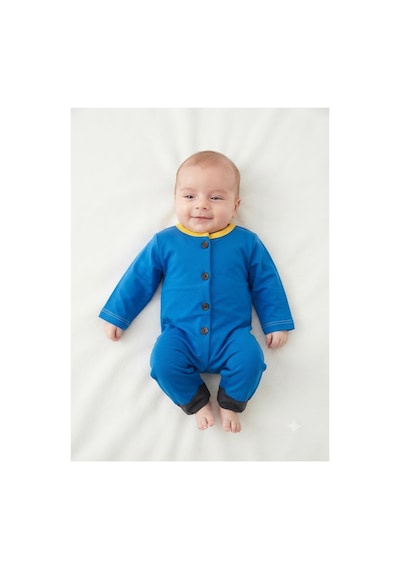 Güler Butik Soft Kumaş Premium Organik Bebek Tulumu Ultra Yumuşak Ve Nefes Alan Tasarım" Sarı