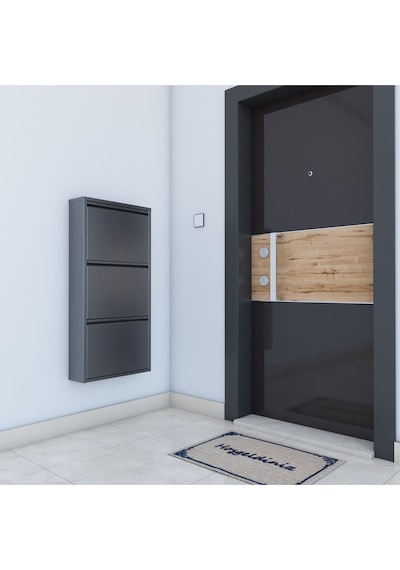 3'lü Metal Ayakkabılık - Antrasit Nocolor-440b3e40 3'lü Metal Ayakkabılık - Antrasit Nocolor-440b3e40