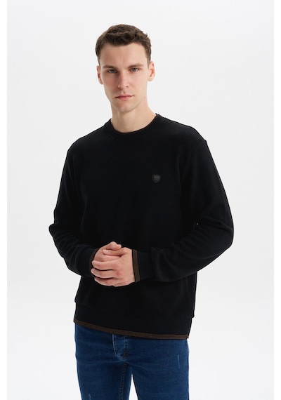AR-MA Arma Erkek Regular Fit Örme Selanik Sweatshirt %65 Pamuk %35 Polyester, Karbon Fırçalı, Basic Bisiklet Yaka K30124699002 Siyah AR-MA Arma Erkek Regular Fit Örme Selanik Sweatshirt %65 Pamuk %35 Polyester, Karbon Fırçalı, Basic Bisiklet Yaka K30124699002 Siyah