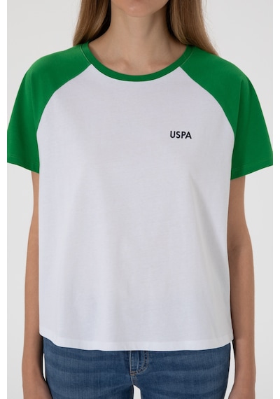 U.S. Polo Assn. Kadın Yeşil Bisiklet Yaka Tişört 50305771-VR054