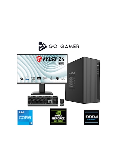 Go Gamer E222D i5-13400F 8 GB 256 GB SSD GT610 24" Free Dos Oem Paket Masaüstü Oyuncu Bilgisayarı