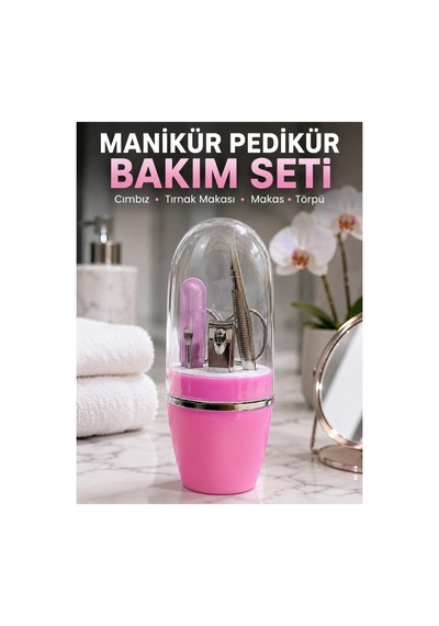 Pembe Tırnak Bakım Seti Cımbız Makas Tırnak Makası Ve Törpü İçeren Kit Belirtilmemiş