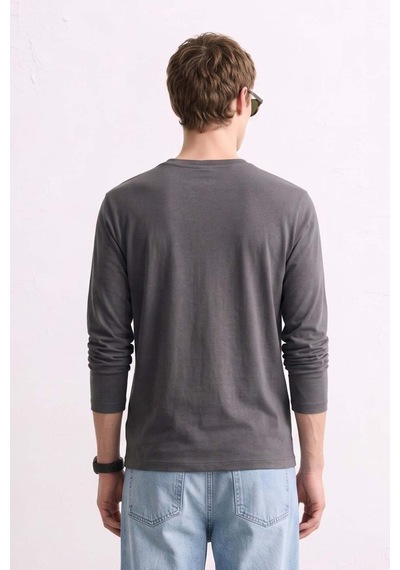 Barrels And Oıl Erkek Uzun Kollu Sweatshirt - Antrasit Antrasit