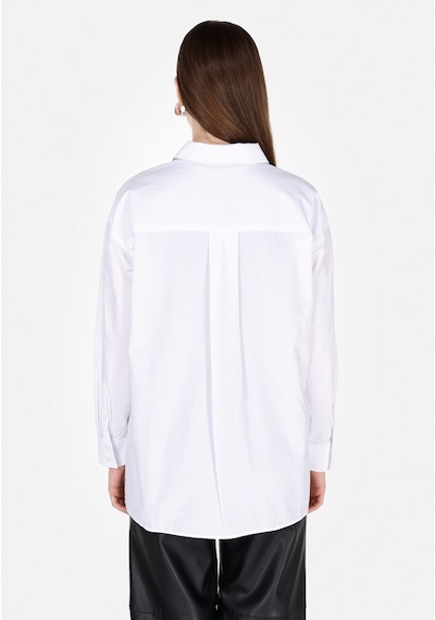 Colin's Colins Regular Fit Shirt Neck Düz Kadın Beyaz Uzun Kol Gömlek Cl1073373 Cl1073373 Q1.v1 Wht Beyaz