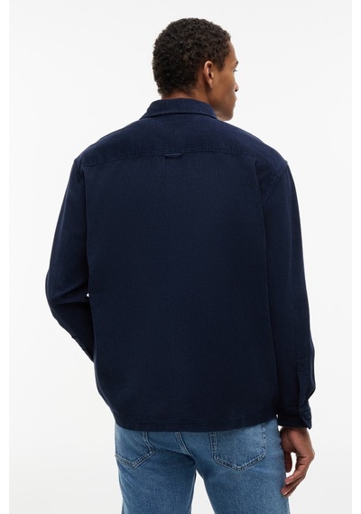 Tommy Hilfiger Tjm Brıck Cord Overshırt Ext Erkek Mavi Gömlek - Dm0dm21698
