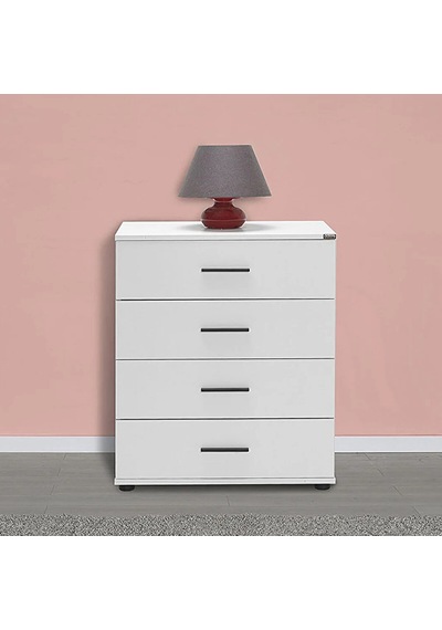 Yeni White 4 Çekmeceli Şifonyer 41x65x78 Beyaz