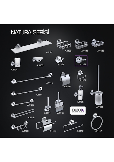 Duxxa Natura Askılık Çiftli Krom A.1127 Krom