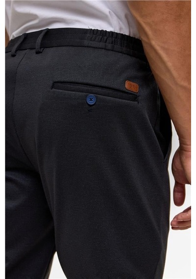 Süvari Lacivert Slim Armürlü Jogger Pantolon Lacivert