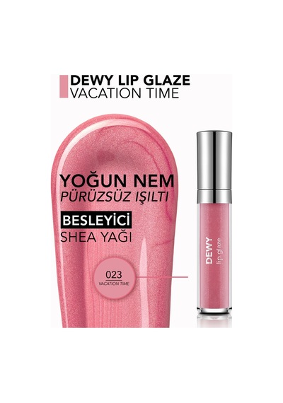 Flormar Besleyici Dudak Parlatıcısı - Dewy Lip Glaze - 023 Vacation Time-8682536069427