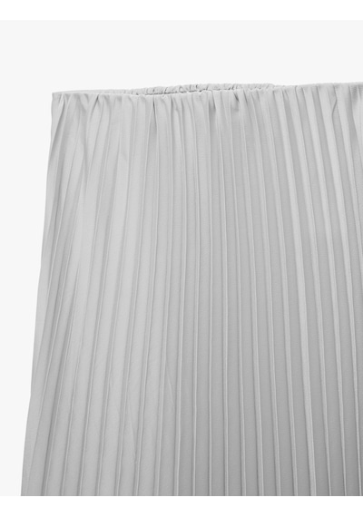 Koton Normal Bel Midi Pileli Saten Etek Gri 6sak70144uw