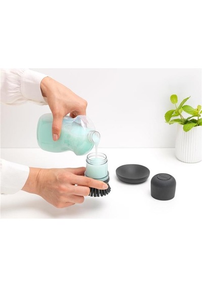 Brabantia Dark Grey Sabun Hazneli Bulaşık Fırçası