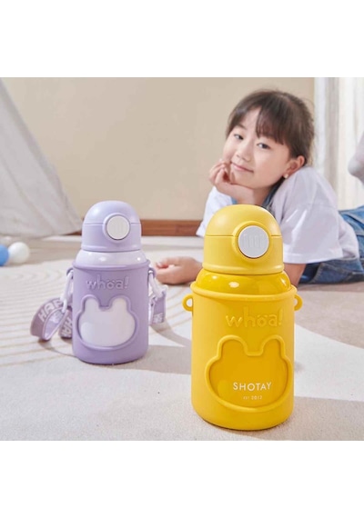 Shotay Happy Everyday Çelik Termos Matara Çocuk 480ml Lila