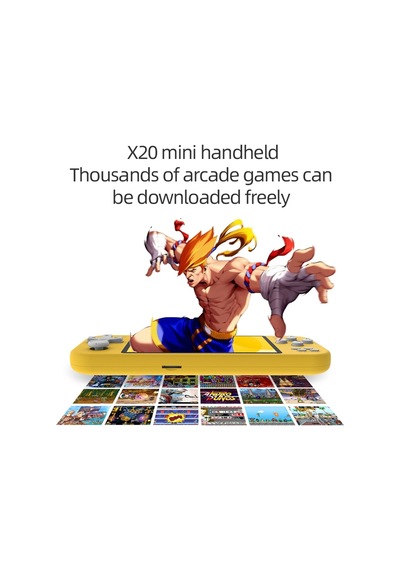 X20 Mini Classic Games Handheld Game Console With 4.3 İnch Screen & 8gb Memory Grey