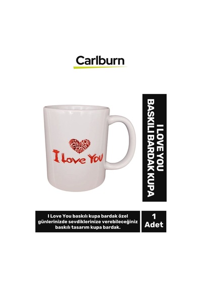 Özel Üretim Sevgiliye Eşe Arkadaşa Hediye Seni Seviyorum Temalı I Love You Baskılı Bardak Kupa Çok Renkli
