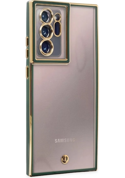 Newface Samsung Uyumlu Galaxy Note 20 Ultra Kılıf Liva Lens Silikon - Yeşil Resimdeki