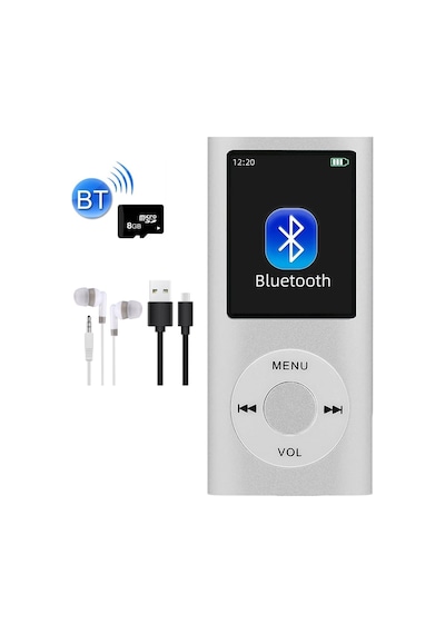5007mp 8gb Tf Kart  Metal Mp3 Player Renli Ekranlı Fm Radyolu Bluetoth Lu Hafıza Kartı Girişli Müzik Çalar 8gb