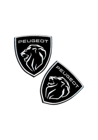Peugeot Logo Arma 3d Metalize Sticker Alüminyum 2 Adet 8cm X 7cm