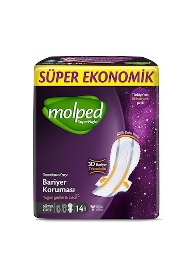 Supernight Ultra Hijyenik Ped Super Gece Süper Ekonomik 14 Adet