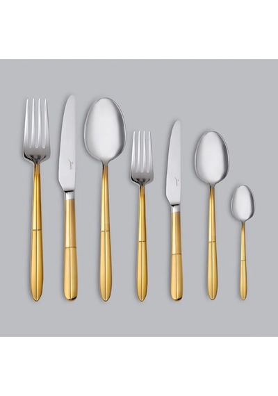Jumbo 9401 Altın 12 Kişilik 84 Parça Gold Çatal Kaşık Bıçak Seti Gold