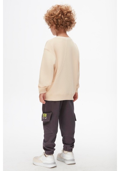 Nk Kids Erkek Eşofman Takım 24knk4751067505 Krem Kahve Kahverengi - Krem