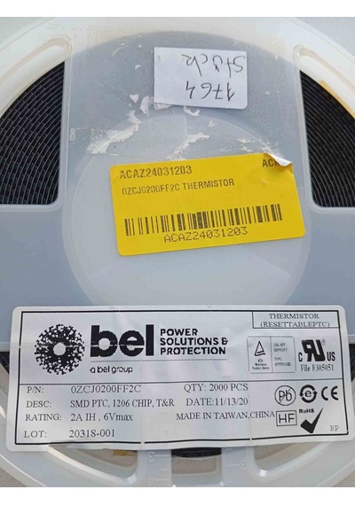 0zcj0200ff2c Thermıstor 6v 2a 1206 14 Adet