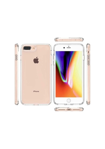 Apple Uyumlu iPhone 8 Plus Kılıf Zore Coss Kapak Renksiz