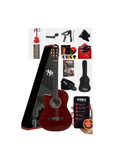 Cg-396brw Solak Klasik Gitar Kahve Renk Full Set Sap Ayarlı 4/4