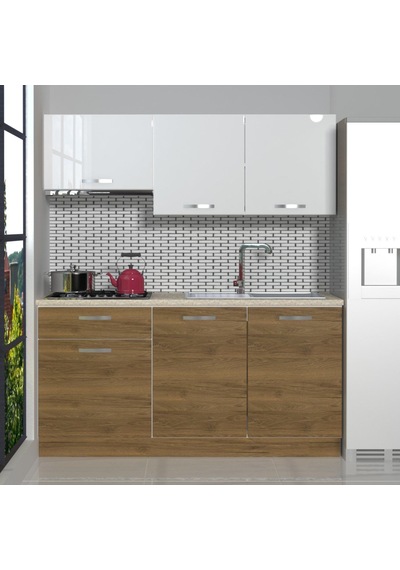 Decoraktiv Naturel 160 Mdf Hazır Mutfak Dolabı - Tezgah Dahil - Pera Beyaz Beyaz - Meşe Decoraktiv Naturel 160 Mdf Hazır Mutfak Dolabı - Tezgah Dahil - Pera Beyaz Beyaz - Meşe