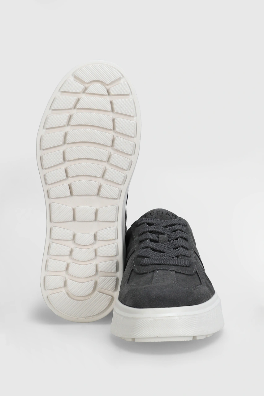 Lufian Jaques Erkek Deri Sneaker Ayakkabı Koyu Gri Koyu Gri 112230226100160 Koyu Gri