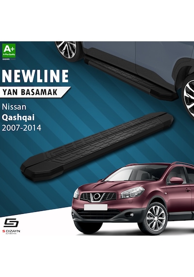 S-dizayn Nissan Qashqai Newline Siyah Yan Basamak 173 Cm 2007-201