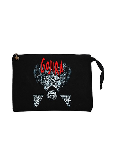 Gojira Magma Siyah Clutch Astarlı Cüzdan / El Çantası Siyah