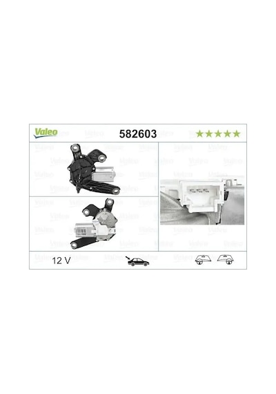 Peugeot 307 Silecek Motoru Arka 2001-2008 Valeo 582603