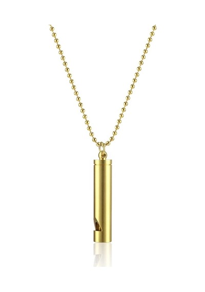 Lunarie Acil Durum Cankurtaran/kampçı Minimalist Silindir Kolye Altın