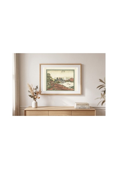 Hokusai Awazu'da Fırtına Sonrası Açılma Çerçevesiz Poster 30x42 Cm A3 Tablo Japon Sanatı