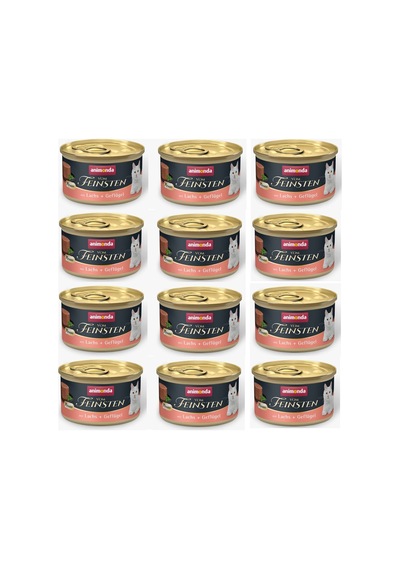 Animonda Vom Feinsten Somon Ve Kümes Hayvanlı Yetişkin Kedi Konsevesi 85 G X 12 Adet