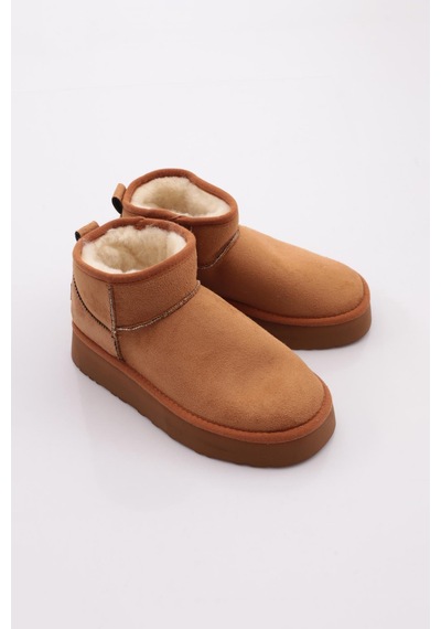 Pierre Cardin Benetton Bn-50167 Kadın Ugg Bot Taba