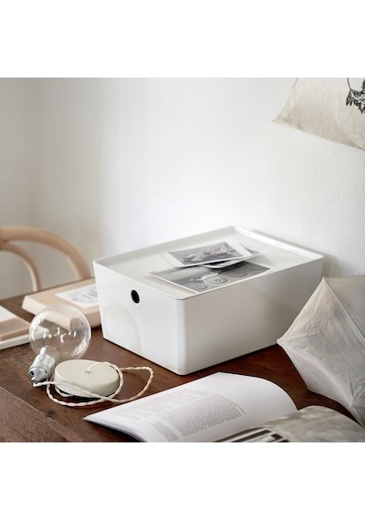 Ikea Kuggıs Kapaklı Depolama Kutusu 26 X 35 X 15 Cm Beyaz