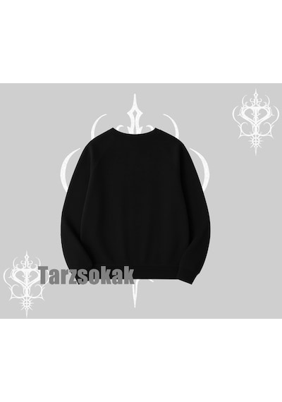 Startmore Biskilet Sweatshirt Tsundere Anime Japanese Style Baskılı Siyah
