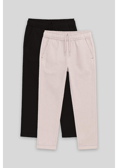 Tommy Life Standart Fit 2li Paket Siyah-taş Erkek Çocuk Chino Pantolon - 11272 Siyah - Antrasit
