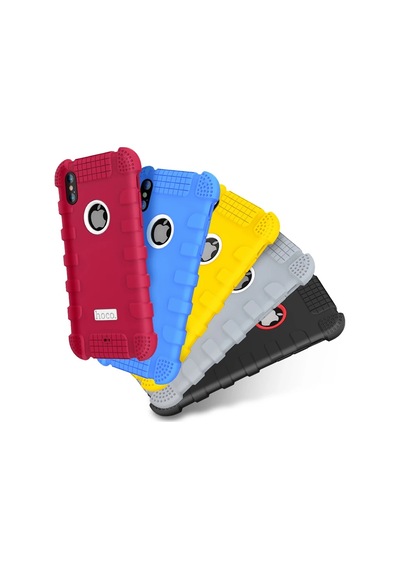 Hoco iPhone Uyumlu X Xs 360 Zırh Ultra Koruma Silikon Kılıf- 5775 Sarı