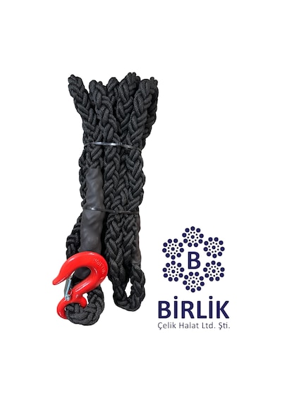 Kinetik 8 Kollu Çelik Kancalı Esnek Halat 28 Mm 5 Mt