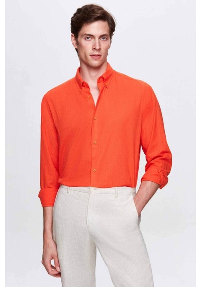 D'S Damat Ds Damat Comfort Turuncu Düğmeli Yaka Rahat Kesim Keten Görünümlü %100 Pamuk Gömlek 2HC02ORT64265 Turuncu D'S Damat Ds Damat Comfort Turuncu Düğmeli Yaka Rahat Kesim Keten Görünümlü %100 Pamuk Gömlek 2HC02ORT64265 Turuncu