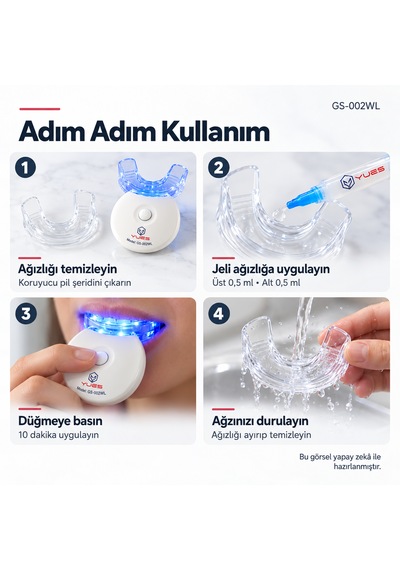 Yues Gs-002wl Led Diş Beyazlatma Seti 3 X 3 Ml Pap Jel